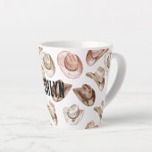 Western Cowgirl Pink Brown Hats Milchtasse (Rechte Ecke)