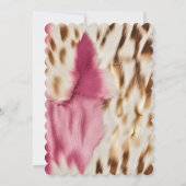 Western Cowgirl Pink Gold White Cowhid Einladung (Rückseite)