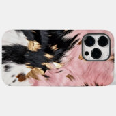 Western Cowgirl Pink Schwarz-weiß Gold Case-Mate iPhone Hülle (Rückseite (Horizontal))