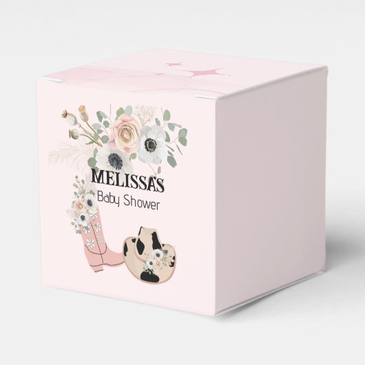 Western Cowgirl Pink Stiefel Hats Custom Geschenkschachtel (Vorderseite)