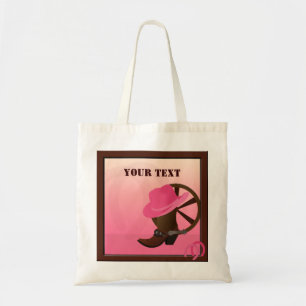 Western Cowgirl Pink Totbeutel Tragetasche