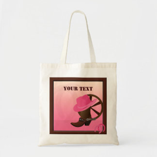 Western Cowgirl Pink Totbeutel Tragetasche