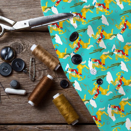 Western Cowgirl Retro Gemustert Stoff