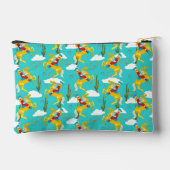 Western Cowgirl Retro Gemustert Zubehörtasche (Rückseite)