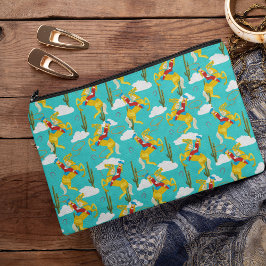 Western Cowgirl Retro Gemustert Zubehörtasche