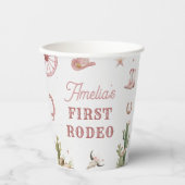 Western Cowgirl Rodeo Birthday Pappbecher (Vorderseite)