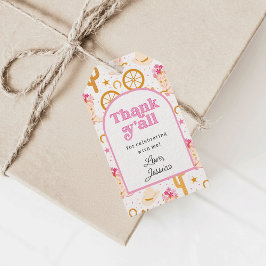 Western Cowgirl Rodeo Birthday Party Thank You Geschenkanhänger