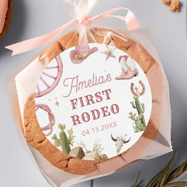Western Cowgirl Rodeo Birthday Sticker