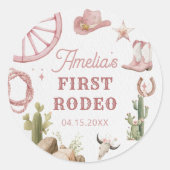 Western Cowgirl Rodeo Birthday Sticker (Vorderseite)