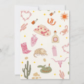 Western Cowgirl Rodeo Geburtstagsparty Einladung (Rückseite)