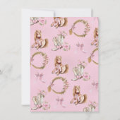 Western Cowgirl Rodeo Pink Bow Pony Birthday Einladung (Rückseite)