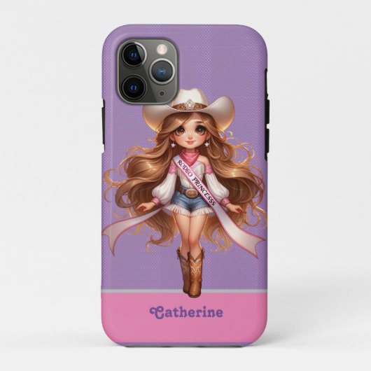 Western Cowgirl Rodeo Princess 1 Personalisiert Case-Mate iPhone Hülle (Rückseite)