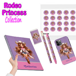 Western Cowgirl Rodeo Princess 1 Personalisiert Notizblock