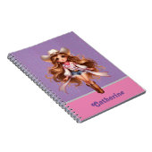 Western Cowgirl Rodeo Princess 1 Personalisiert Notizblock (Rechte Seite)