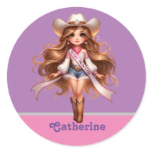 Western Cowgirl Rodeo Princess 1 Personalisiert
