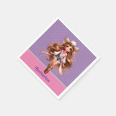 Western Cowgirl Rodeo Princess 1 Personalisiert Serviette (Ecke)
