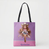 Western Cowgirl Rodeo Princess 1 Personalisiert Tasche (Vorderseite)