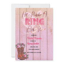 Western Cowgirl | Rustikale Brautdusche Einladung