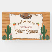 Western Cowgirl Saddle Up Rodeo Willkommen Banner (Horizontal)