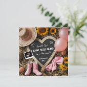 Western Cowgirl Schwangerschaft Ankündigung (Stehend Vorderseite)