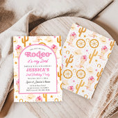 Western Cowgirl Second Rodeo Party 2nd Birthday Einladung