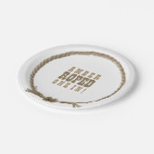 Western Cowgirl Seil Brautparty Design Pappteller (Schrägansicht)