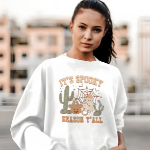 Western Cowgirl Spooky Season Halloween Ghost Shir T-Shirt