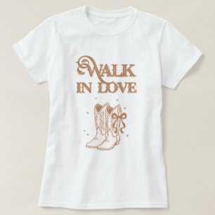 Western Cowgirl Stiefel gehen im Glauben T-Shirt