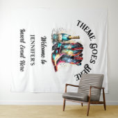 Western Cowgirl Stiefel iridescent Sekt Wandteppich (Beispiel (Horizontal))