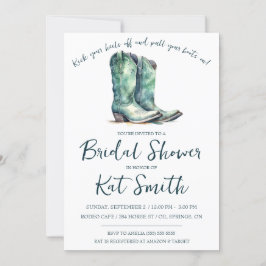 Western Cowgirl Stiefel und Blume Brautparty Einladung