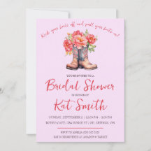 Western Cowgirl Stiefel und Blume Brautparty