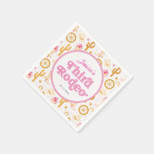 Western Cowgirl Third Rodeo 3rd Birthday Party Serviette (Ecke)
