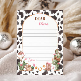 Western Cowgirl Time Kapsel Notiz Karte