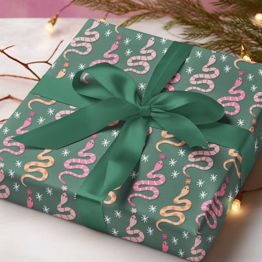 Western Cowgirl Wüste Schlangen Muster Geschenkpapier