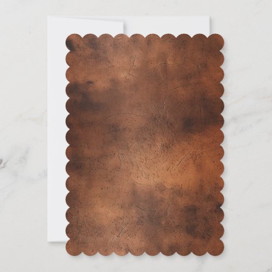 Western Cowhide Einladung (Rückseite)