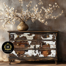 Western-Cowhide-Möbel-Decoupage