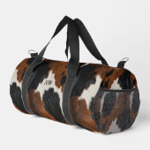 Western Cowhide-Muster mit Monogramm Duffle Bag (Rechte Ecke)