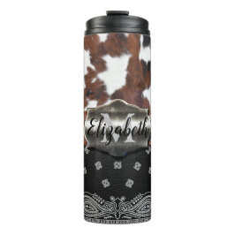Western Cowhide Thermal Tumbler Thermosbecher