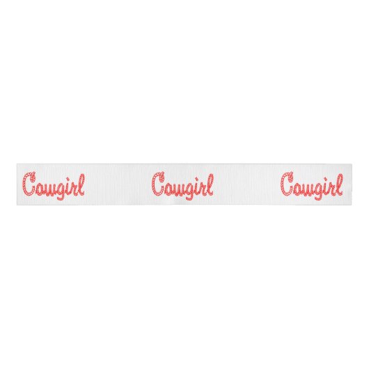Western Craft Floral Gift Ribbon Cowgirl Rope Text Ripsband (Vorderseite)