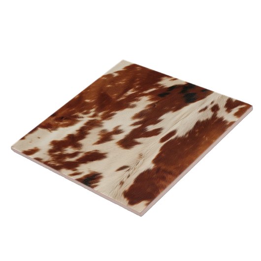 Western Cream Brown Black Cowhide Fliese (Seite)