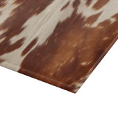 Western Cream Brown Black Cowhide Schneidebrett (Ecke)