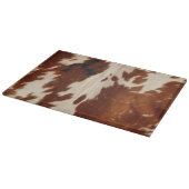 Western Cream Brown Black Cowhide Schneidebrett (Ecke)