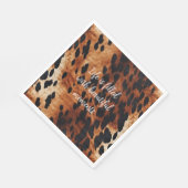 Western Cream Brown Black Cowhide Serviette (Ecke)