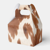 Western Cream Brown Cowhid Geschenkschachtel (Rückseite)