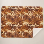 Western Cream Brown Cowhid Sherpadecke (Vorderseite (Horizontal))