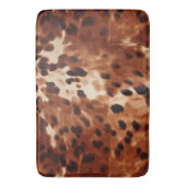 Western Creme Gepunktet Brown Black Cowhide Badematte (Vorderseite Vertikal)
