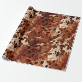 Western Creme Gepunktet Brown Black Cowhide Geschenkpapier (Ungerollt)