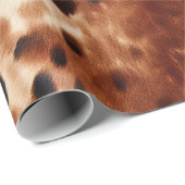Western Creme Gepunktet Brown Black Cowhide Geschenkpapier (Rolleneckpunkt)