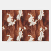 Western Creme Gepunktet Brown Black Cowhide Geschenkpapier Set (Vorderseite 3)