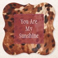 Western Creme Gepunktet Brown Black Cowhide